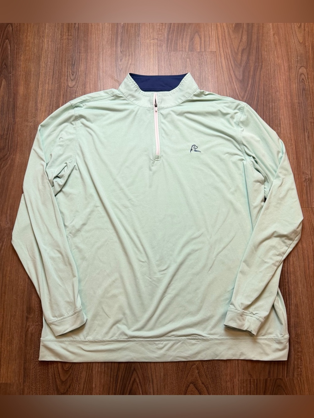 Rhoback Solid Performance Quarter Q Zip Sage Mint Green Preppy Golf Men’s 3XL
